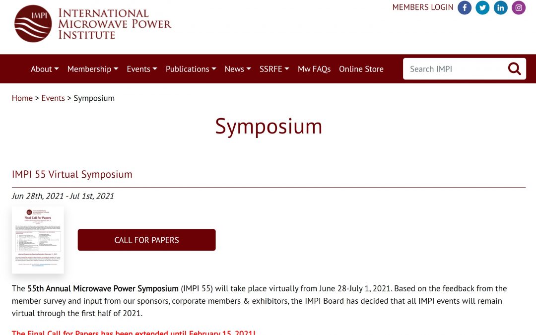 IMPI 55 Symposium (Due Feb 15th)