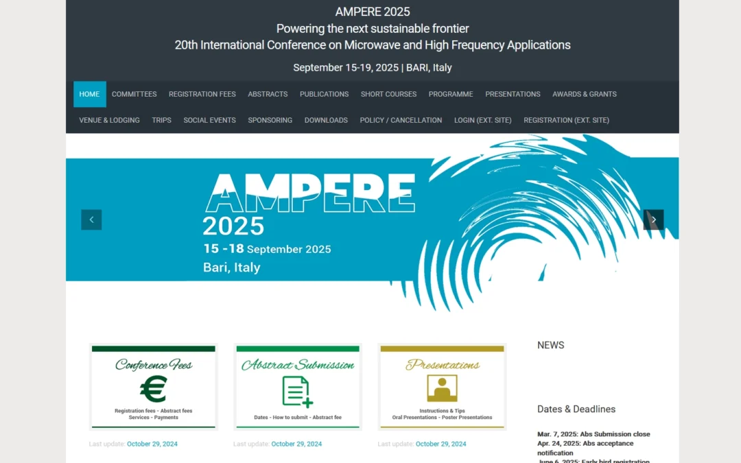 AMPERE 2025 website: now open!